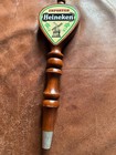 Vtg Heineken Beer Tap Handle Knob Wooden Logo 12  Man Cave Bar Brewery