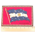 Argentina Flag Cigarette Cigar Box Flannel Tobacco Felt Flannel Silk 8x5 C1910