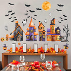 Large Halloween Wall Decorations Decals Spooky Castle Bats Moon Art Sticker