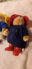 Lot Of 2 Vtg  Eden Toys 5    Mini Plush Paddington Bears Soccer Player   Rain Gear