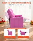 Vevor Kids Reclining Chair Pu Leather Toddler Recliner With Cup Holder  pink 