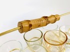 Vintage Shot Glass Set Holder 50s Bar Ware Mid Century Shot Glasses