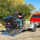 5  X 5  Black Widow Motorcycle Ramp  Folding  For Trailer  3 000 Lb Cap  Big Bo
