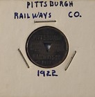 Pittsburgh  Pa Transportation Token  Pittsburgh Railways 3 Gf 1 Fare  j85 