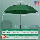 Zomake Golf Umbrella 62 Inch Grass Green Windproof Double Canopy Auto-open
