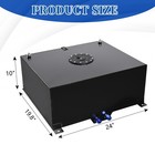 20 Gallon Fuel Cell Aluminum Tank 80l Universal With Level Sensor Black