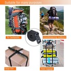 Adjustable Nylon Tie Down Straps With Buckle - 4 Pack  6 Feet  Black