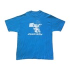 Vtg 90s Hanes Beefy Panavision Graphic T Shirt Large Turquoise Movie Promo Usa