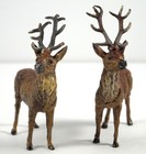 Antique German Deer Putz Metal Christmas Holiday Figurine Rare Sizes  4