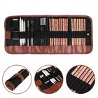Professional Drawing Artist Kit Set Pencils Sketch Charcoal Rolling Bag 29-piece
