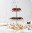Royalty Art 3 Tier Serving Stand Glass Tiered Tray Dessert Cupcake Display
