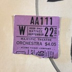 1954 Playbill For The Majestic Theater By The Beautiful Sea With Ticket Stub
