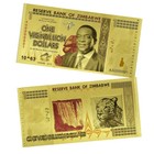 1000pcs box Zimbabwe One Vigintillion Dollars Gold Foil Commemorative Banknotes