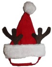 Super Cute Reindeer Dog Costume Accessory  Red Christmas Santa Hat With Antlers
