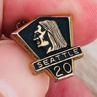 Vtg City Of Seattle Employee 20 Year Service Award Lapel Pin Tie Tack