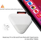 3-in-1 Memory Card Reader For Iphone ipad  Usb C And Usb A Devices Support Sd tf