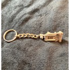 Cat Keychain Silver Tone Caterpillar Bulldozer Diecast Metal