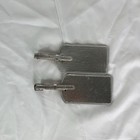 Set Of 2 Luggage Name Tags Silver Color  New Without Tags  Travel  Vacation