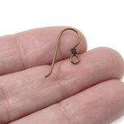 10 Bronze Niobium Ear Wires   Black Coil Accent - Hypoallergenic Hooks