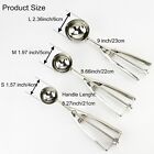 3pcs Stainless Steel Ice Cream Scoop Spoon Spring Handle Masher Cookie Scoop