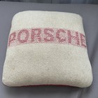Vintage Porsche Spell Out Embroidered Decorative Throw Pillow 11    X 11   