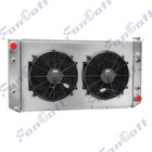 4-row Aluminum Radiator shroud Fan For Gmc C1500 K1500 K2500 C2500 K3500 1982-91