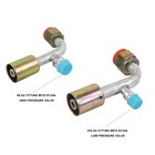 90 Degree Female Ac Oring Beadlock Fittings Set  8 And  10 Ac Fittings