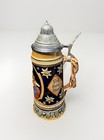 Vintage German Beer Stein Ceramic Pewter Lid Music Box Trink Br  derlein Trink