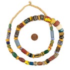 Premium Antique Venetian Mixed Trade Beads  17087 21mm Ghana African Multicolor