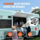74x40 Aluminum Alloy Concession Window With Awning Door And Drag Hook For Food