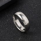 Titanium Stainless Steel 8mm Brushed Finish Men Women Wedding Band Comfort Ring