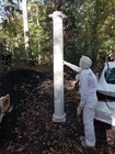 White Salvage Structural  Fibergl Column Posts Lot Reclaimed Architectural