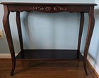 Vtg Hall Sofa Entry Narrow Console Table 32 x12 x29  Cherry Wood    estate Item   