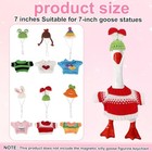 6 Sets Mini Desk Goose Outfits  Cute Knitted Hat   Clothes For 7 Inch Set One