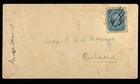 Us Confederate Csa  12 Jefferson Davis 4 Margin On Civil War Cover To Richmond