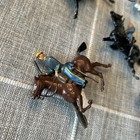 Vtg Britains Lot Of 5 Civil War Cavalry Hollow Cast Painted Soldiers horses