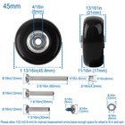Replacement Wheels For Luggage 45mm X 18mm Set Of 4 Luggage Suitcase Replacem   