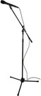 Auray Ms-5230f Alloy Steel Tripod Microphone Stand With Cable Clip   Fixed Boom