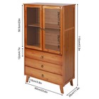 Bamboo Kitchen Buffet Hutch  Storage Cupboard Cabinet Server Sideboard W  Drawer