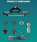 Hc5345-3 Front Mount Outboard Hydraulic Steering Cylinder Kit With -way Lock    