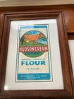 Hudson Cream Flour Bag Stafford County Flour Mills Hudson  Ks Framed   Matted
