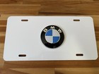 Glossy White Bmw License Plate Raised Emblem   6  X 12 