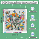 Diamond Painting Kit - Diy Diamond Art Kit  Full 5d Drill Craft Set - Elephant -