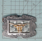 Steer Head Belt Buckle Vtg 50s 60s Japan Western Scroll Cowboy Cowgirl    gta192