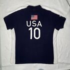 Polo Ralph Lauren Shirt Mens Xl Usa Embroidered Big Pony Flag Patch Custom Fit