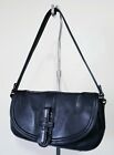 Calvin Klein Vintage Black Leather Satchel Shoulder Bag Handbag