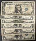  star Note  U s   1 One Dollar Silver Certificate Well Circulated Condition
