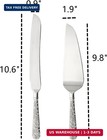 Dicunoy 2 Pcs Wedding Cake Knife And Server Set  Silver Cake Cutting Set  Vintag