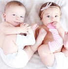 The Original Teething Toes - Blue 2 Pack - Bpa Free Self-soothing Sock Teether