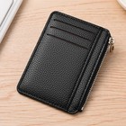 Mens Wallet Front Pocket Slim Wallet Genuine Leather Id Holder Card Case Us Fast
